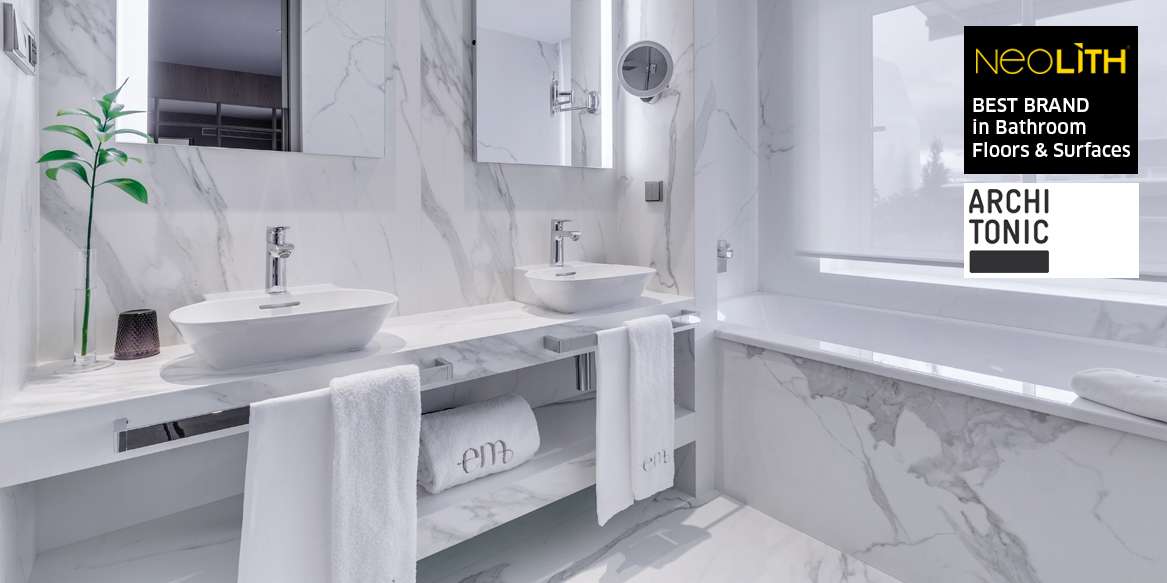 Neolith, chosen as "Best Surface for Bathroom"